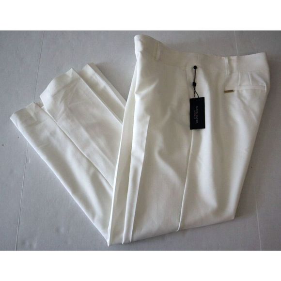 Tommy Hilfiger H25P0261 Women Sz 12 Ivory Hi-Rise Split Ankle Trouser Pants - Picture 12 of 12